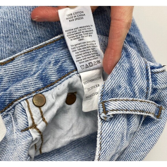 Pacsun Dad Jeans Womens Sz 24 90s Hi Rise Two Tone Denim Pants Button Fly Retro - Picture 7 of 7